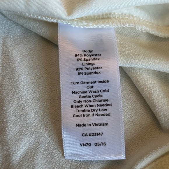 Talbots Ivory Cream Long Sleeve Ruched Neck Top Shirt Women's Size Medium NWT - Picture 5 of 7